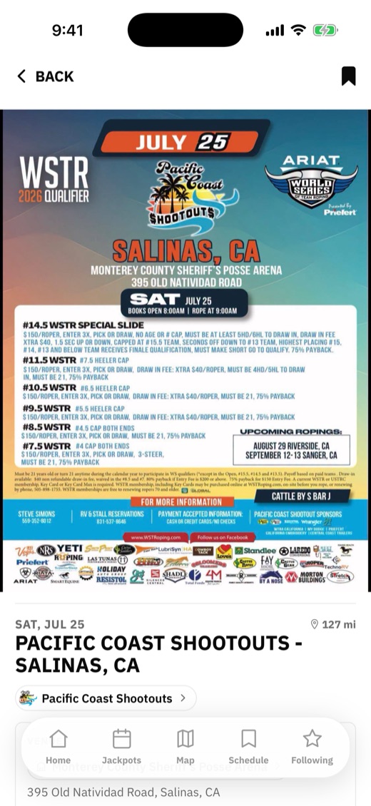 A jackpot's full details